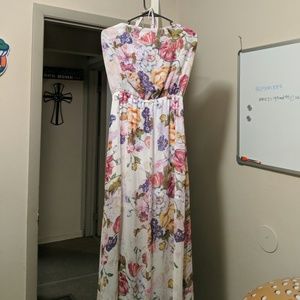 Floor lenght, floral, dress